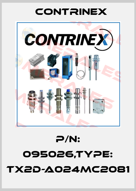 P/N: 095026,Type: TX2D-A024MC2081 Contrinex