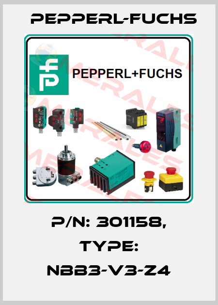 p/n: 301158, Type: NBB3-V3-Z4 Pepperl-Fuchs