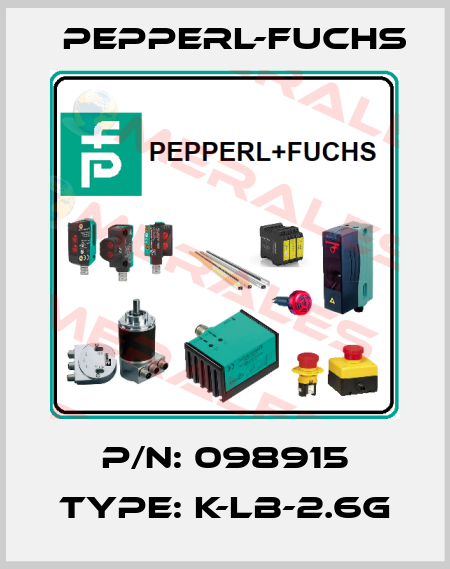 P/N: 098915 Type: K-LB-2.6G Pepperl-Fuchs