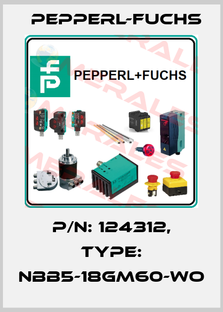 p/n: 124312, Type: NBB5-18GM60-WO Pepperl-Fuchs