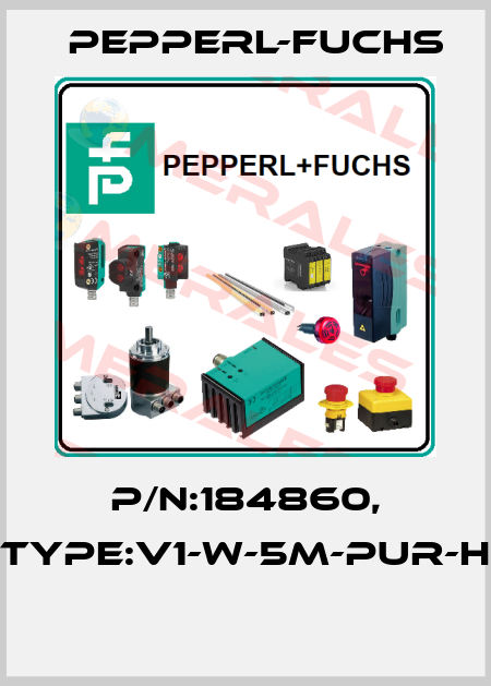 P/N:184860, Type:V1-W-5M-PUR-H  Pepperl-Fuchs