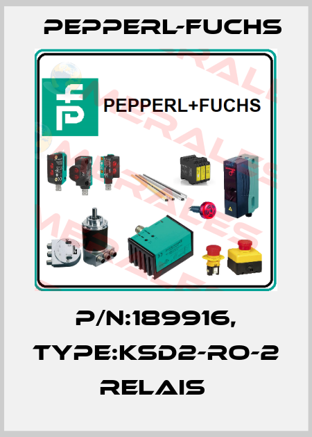 P/N:189916, Type:KSD2-RO-2               Relais  Pepperl-Fuchs
