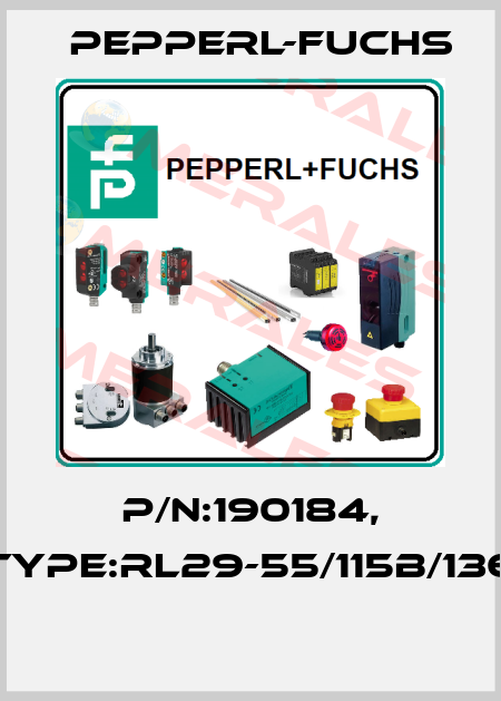 P/N:190184, Type:RL29-55/115b/136  Pepperl-Fuchs