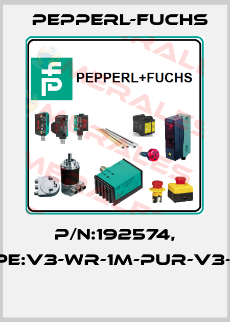 P/N:192574, Type:V3-WR-1M-PUR-V3-WR  Pepperl-Fuchs