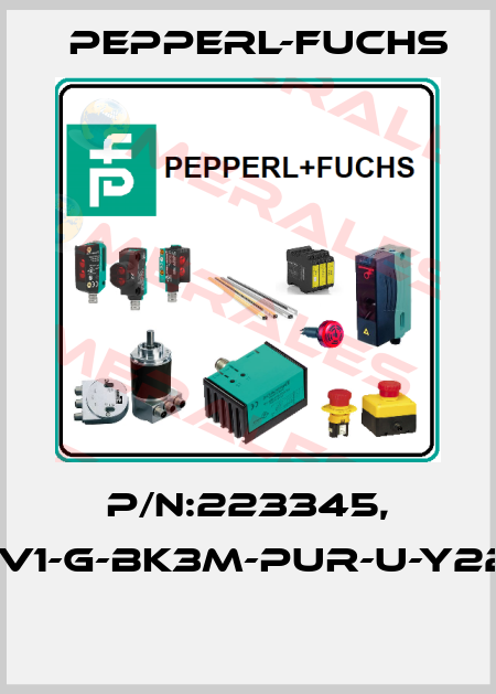 P/N:223345, Type:V1-G-BK3M-PUR-U-Y223345  Pepperl-Fuchs