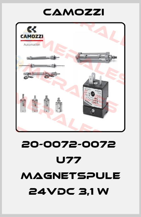 20-0072-0072  U77  MAGNETSPULE 24VDC 3,1 W  Camozzi
