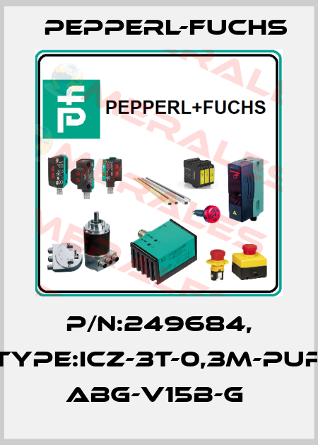 P/N:249684, Type:ICZ-3T-0,3M-PUR ABG-V15B-G  Pepperl-Fuchs