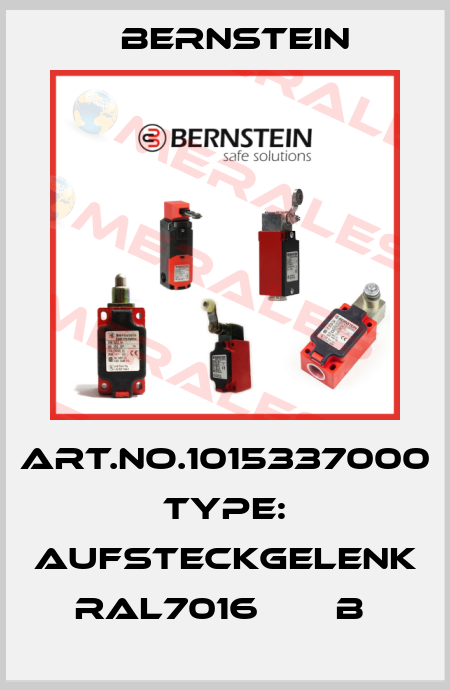 Art.No.1015337000 Type: AUFSTECKGELENK RAL7016       B  Bernstein