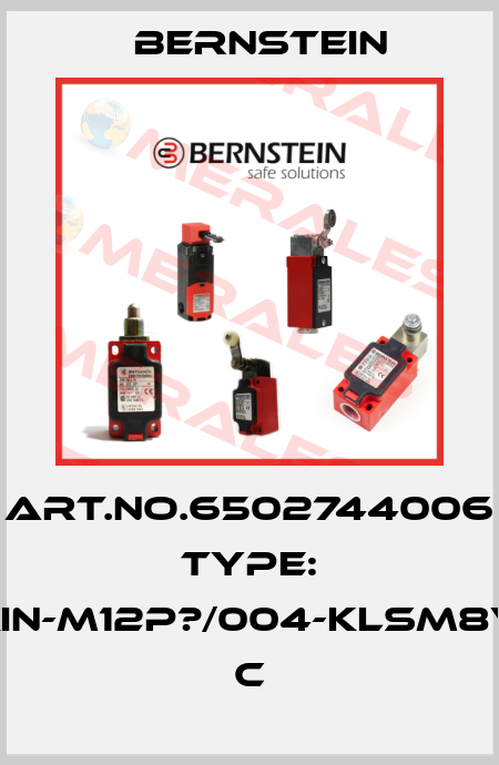 Art.No.6502744006 Type: KIN-M12P?/004-KLSM8V         C Bernstein