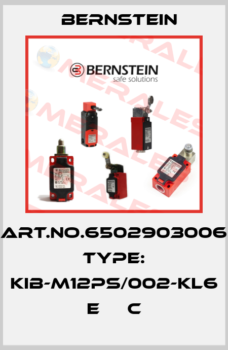 Art.No.6502903006 Type: KIB-M12PS/002-KL6      E     C Bernstein