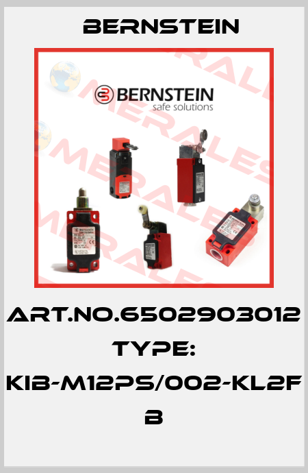 Art.No.6502903012 Type: KIB-M12PS/002-KL2F           B Bernstein