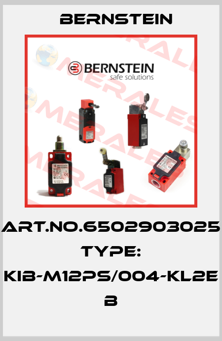 Art.No.6502903025 Type: KIB-M12PS/004-KL2E           B Bernstein