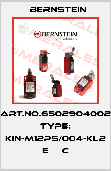 Art.No.6502904002 Type: KIN-M12PS/004-KL2      E     C Bernstein