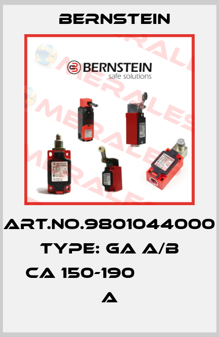 Art.No.9801044000 Type: GA A/B CA 150-190            A Bernstein