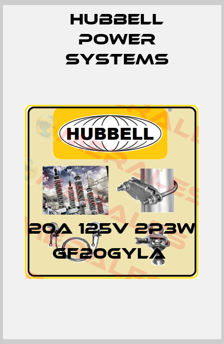 20A 125V 2P3W GF20GYLA  Hubbell Power Systems