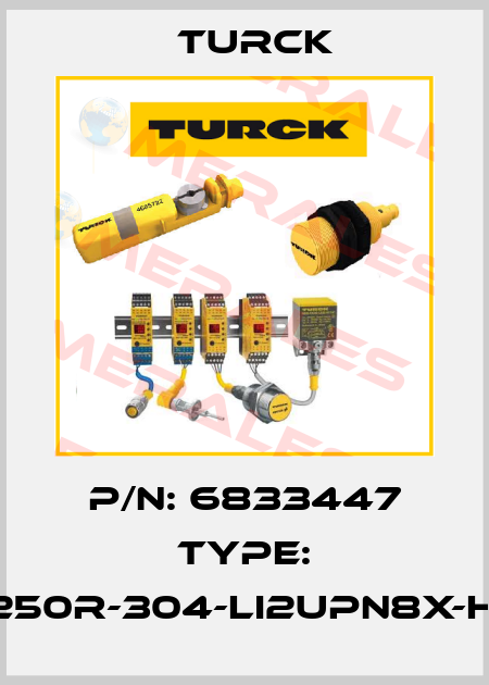 P/N: 6833447 Type: PS250R-304-LI2UPN8X-H1141 Turck