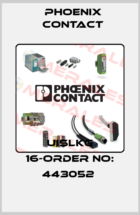 UISLKG 16-ORDER NO: 443052  Phoenix Contact