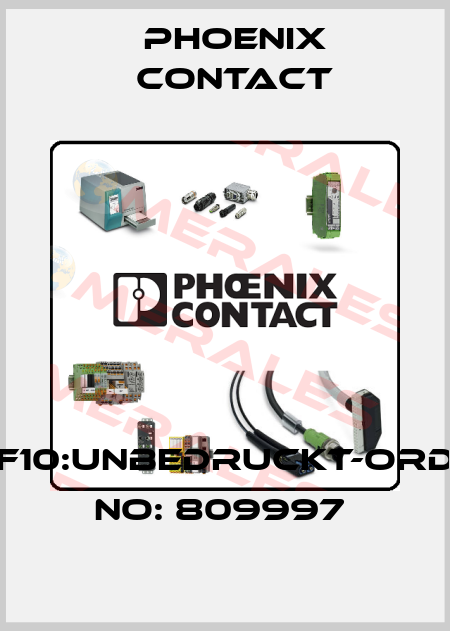 ZBF10:UNBEDRUCKT-ORDER NO: 809997  Phoenix Contact
