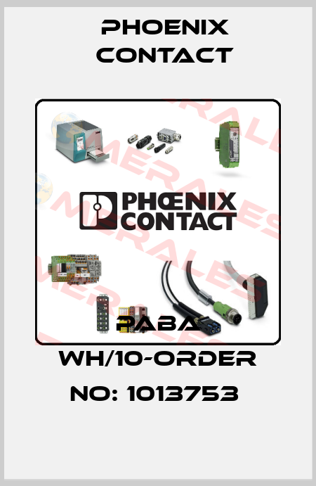PABA WH/10-ORDER NO: 1013753  Phoenix Contact