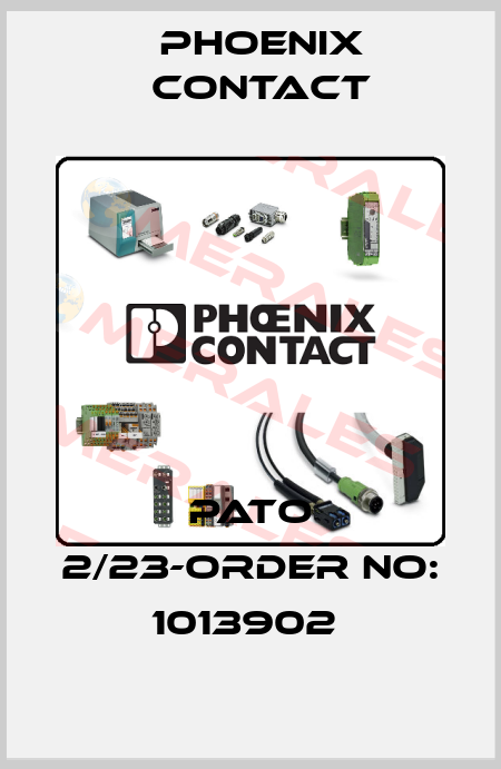 PATO 2/23-ORDER NO: 1013902  Phoenix Contact