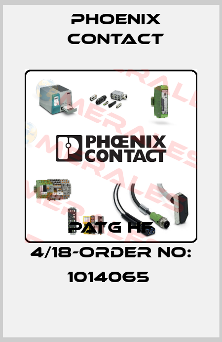 PATG HF 4/18-ORDER NO: 1014065  Phoenix Contact