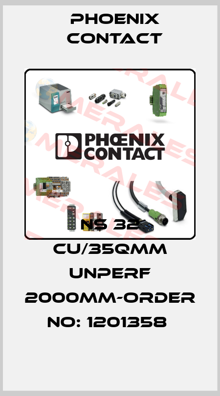 NS 32 CU/35QMM UNPERF 2000MM-ORDER NO: 1201358  Phoenix Contact