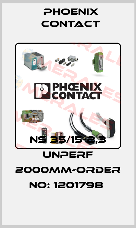 NS 35/15-2,3 UNPERF 2000MM-ORDER NO: 1201798  Phoenix Contact