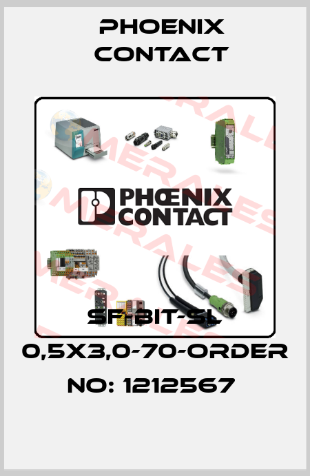 SF-BIT-SL 0,5X3,0-70-ORDER NO: 1212567  Phoenix Contact