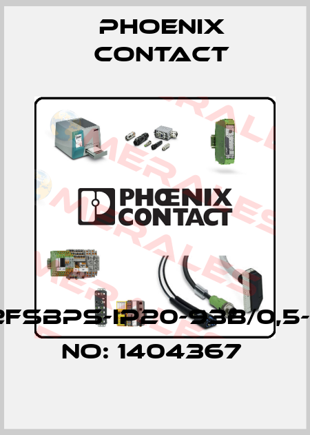 VS-M12FSBPS-IP20-93B/0,5-ORDER NO: 1404367  Phoenix Contact