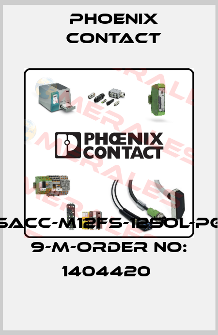 SACC-M12FS-12SOL-PG 9-M-ORDER NO: 1404420  Phoenix Contact