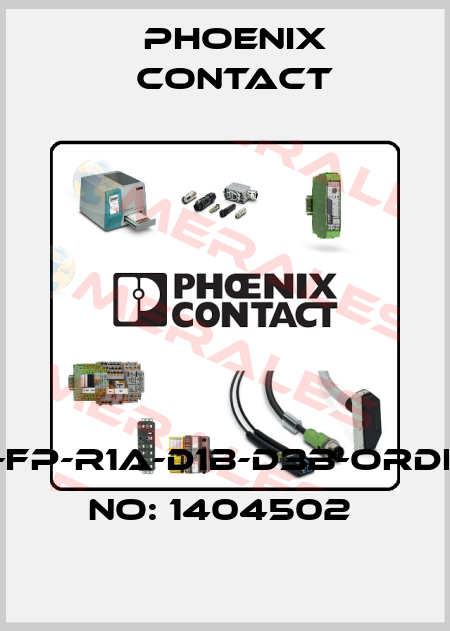 SI-FP-R1A-D1B-D3B-ORDER NO: 1404502  Phoenix Contact