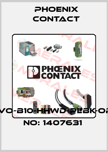 HC-EVO-B10-HHWD-PLBK-ORDER NO: 1407631  Phoenix Contact