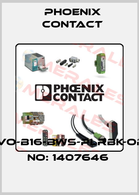HC-EVO-B16-BWS-PLRBK-ORDER NO: 1407646  Phoenix Contact