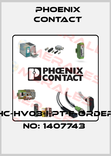 HC-HV03-I-PT-F-ORDER NO: 1407743  Phoenix Contact