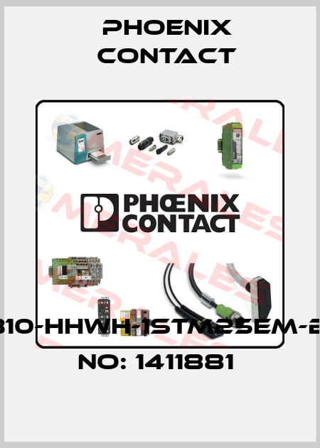 HC-HPR-B10-HHWH-1STM25EM-BK-ORDER NO: 1411881  Phoenix Contact