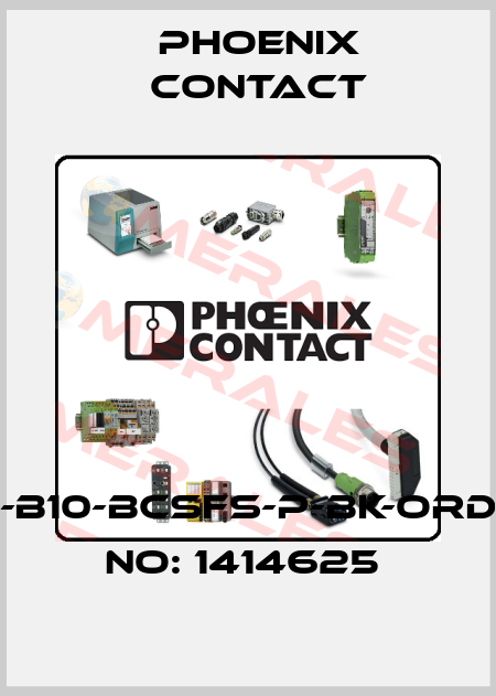 HC-B10-BCSFS-P-BK-ORDER NO: 1414625  Phoenix Contact