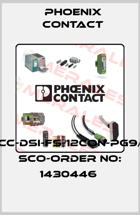 SACC-DSI-FS-12CON-PG9/0,5 SCO-ORDER NO: 1430446  Phoenix Contact