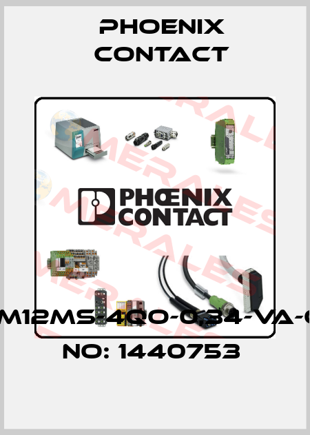 SACC-M12MS-4QO-0,34-VA-ORDER NO: 1440753  Phoenix Contact
