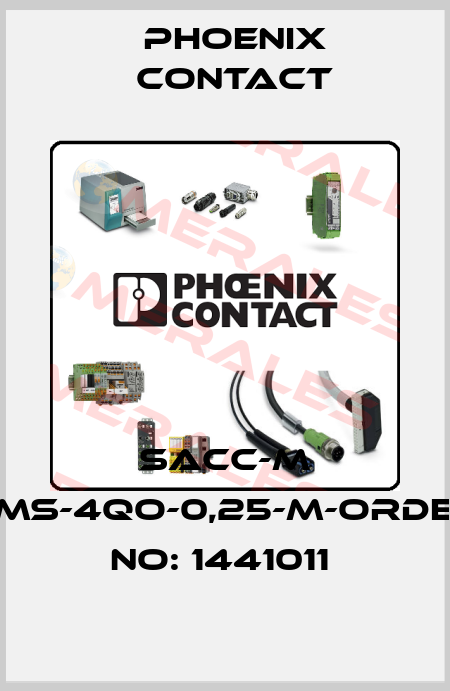 SACC-M 8MS-4QO-0,25-M-ORDER NO: 1441011  Phoenix Contact
