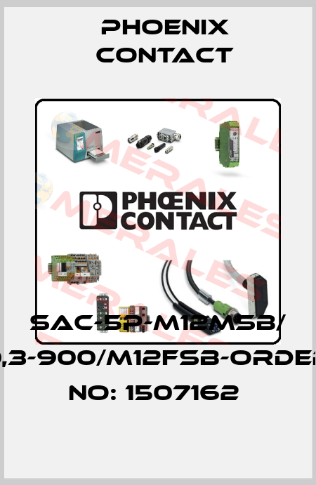 SAC-5P-M12MSB/ 0,3-900/M12FSB-ORDER NO: 1507162  Phoenix Contact