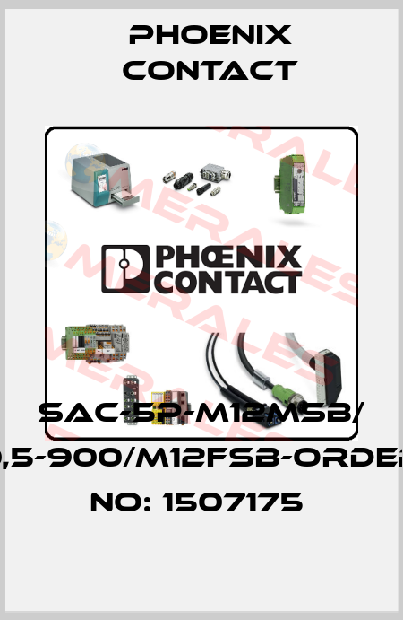 SAC-5P-M12MSB/ 0,5-900/M12FSB-ORDER NO: 1507175  Phoenix Contact