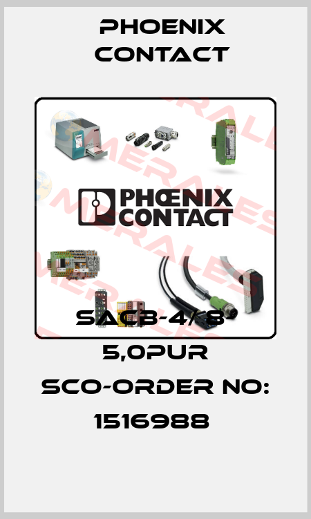 SACB-4/ 8- 5,0PUR SCO-ORDER NO: 1516988  Phoenix Contact
