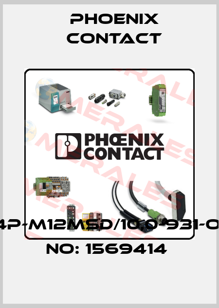 SAC-4P-M12MSD/10,0-931-ORDER NO: 1569414  Phoenix Contact