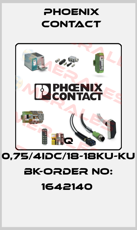 Q 0,75/4IDC/18-18KU-KU BK-ORDER NO: 1642140  Phoenix Contact