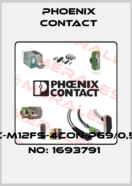 SACC-EC-M12FS-4CON-PG9/0,5-ORDER NO: 1693791  Phoenix Contact