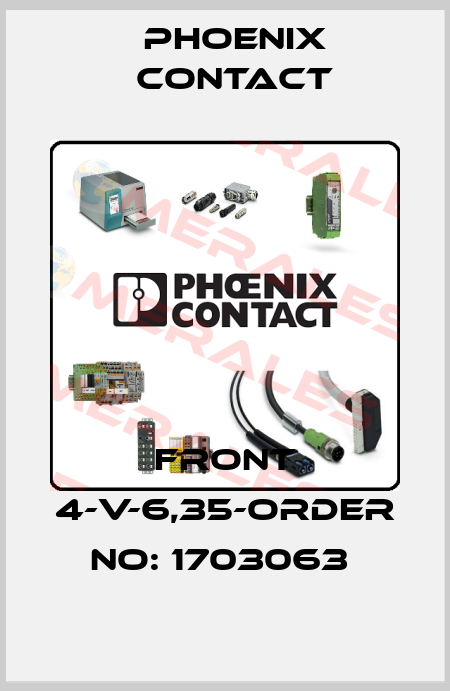 FRONT 4-V-6,35-ORDER NO: 1703063  Phoenix Contact