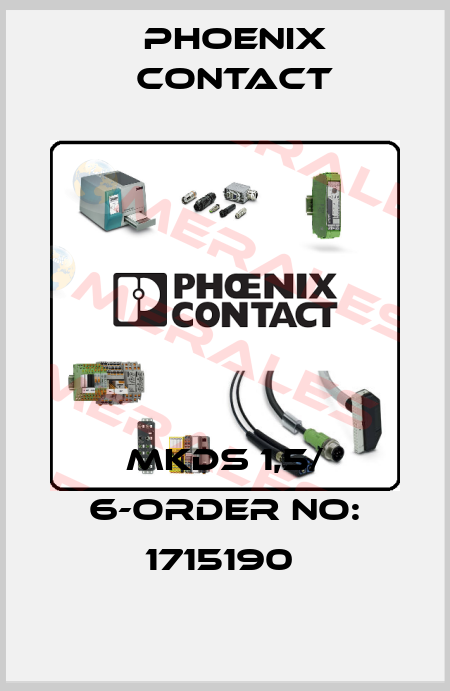 MKDS 1,5/ 6-ORDER NO: 1715190  Phoenix Contact