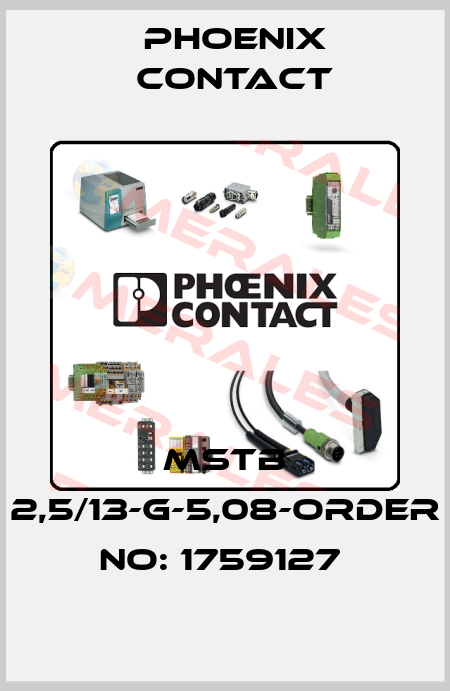 MSTB 2,5/13-G-5,08-ORDER NO: 1759127  Phoenix Contact