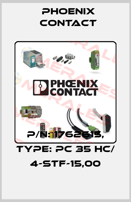 p/n: 1762615, Type: PC 35 HC/ 4-STF-15,00 Phoenix Contact