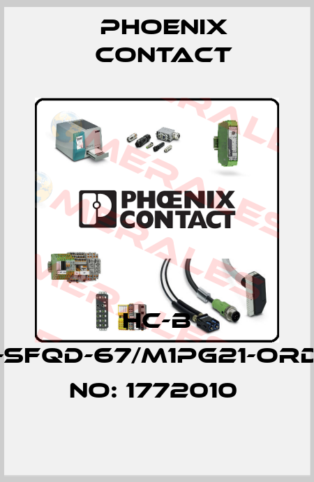 HC-B 24-SFQD-67/M1PG21-ORDER NO: 1772010  Phoenix Contact